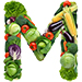 Veg type letter M