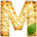 White Pizza type letter M