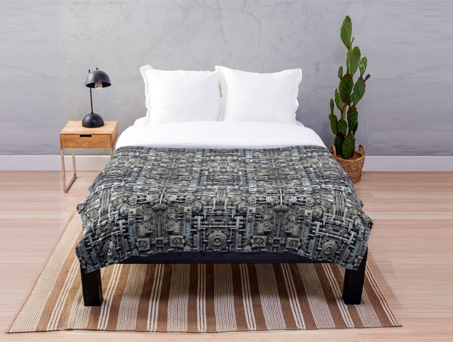 Mechanix type letter bed comforter