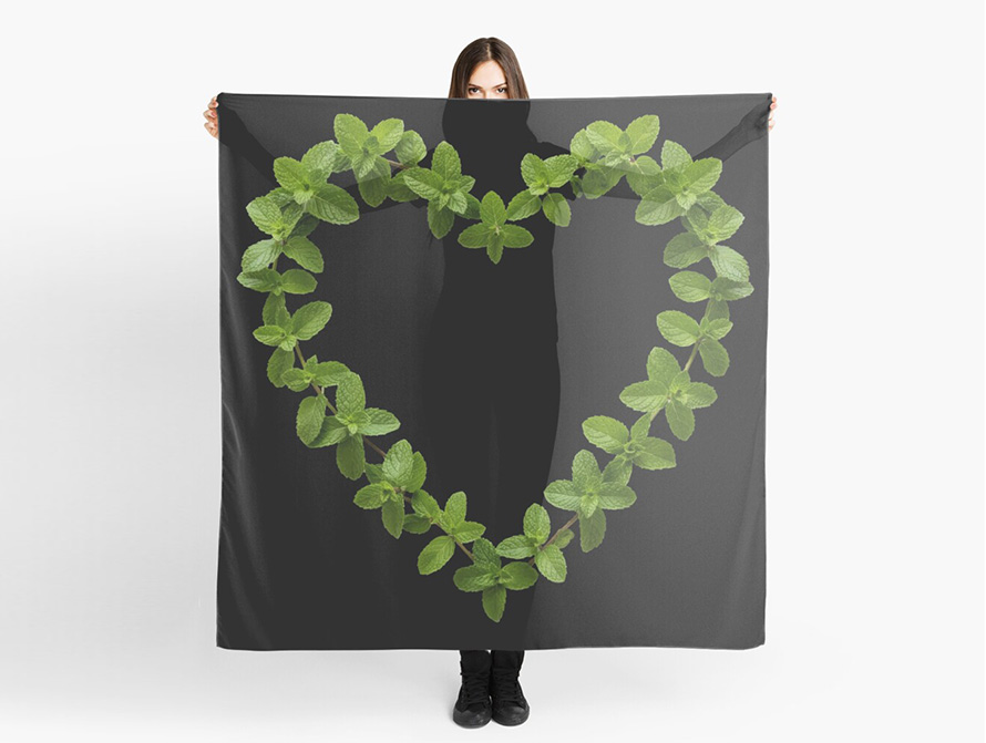 Mint Letter Scarf