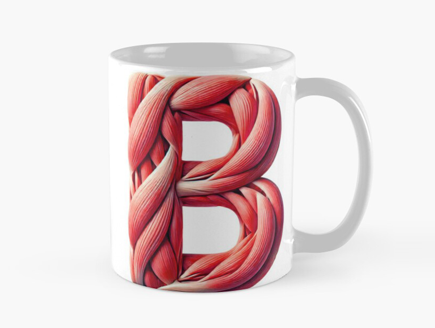 Muscles type letter Mug