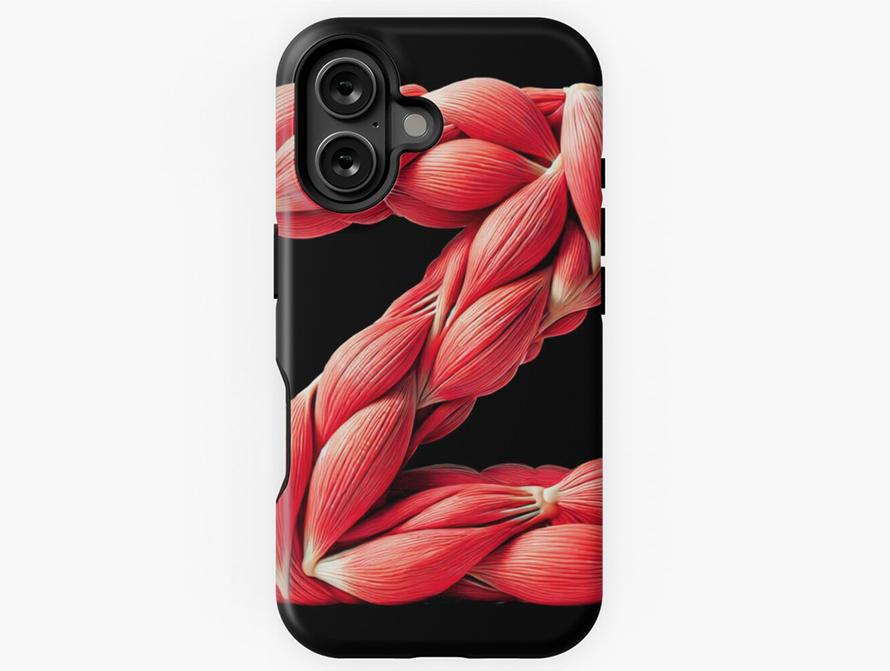 Muscles type letter protective phone case