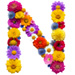 Letter N in Summer Flowers type design