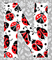 Ladybug type letter N