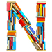BOOKS letter N design