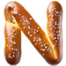 Pretzel type letter N