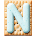 Letter N in Pastry type design