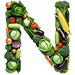 Veg type letter N