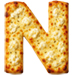 White Pizza type letter N