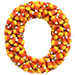 Candy Corn letter O