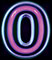 Neon type letter O