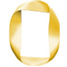 Letter O in Ribbon type design