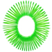 Springy type letter O