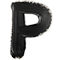 Black Paint type letter P