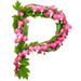 Letter P in Bleeding Hearts type design