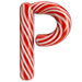 Candy Cane letter P