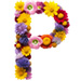 Letter P in Summer type design