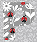 Ladybug type letter P