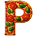 Margerita Pizza type letter P