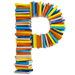 BOOKS letter P design