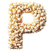 Popcorn type letter P