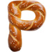 Pretzel type letter P