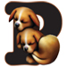 Puppies type letter P