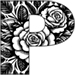 Roses type letter P