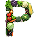 Veg type letter P