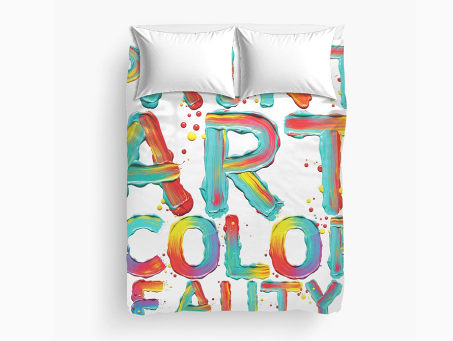 Paint Words Duvet Cover