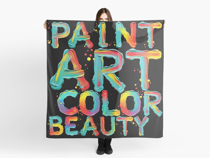 Paint Words Scarf
