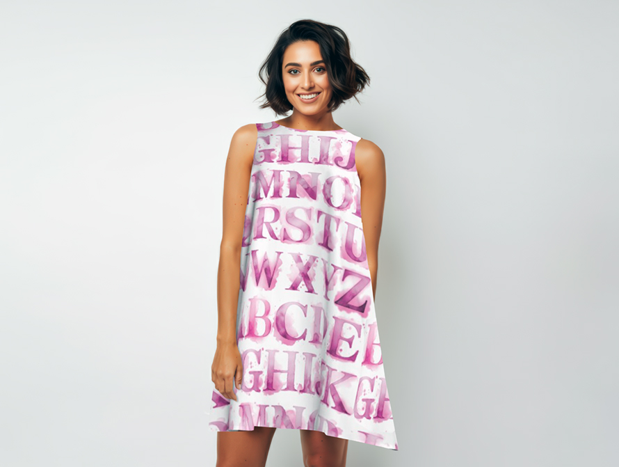 Pink Watercolor Dress