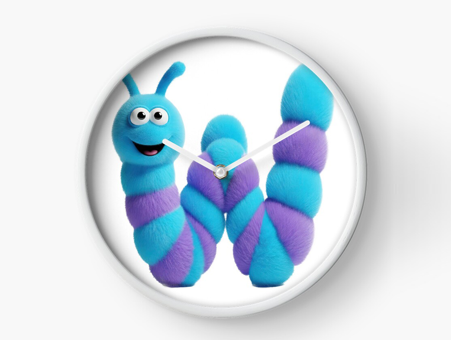 Plushies wall clock
