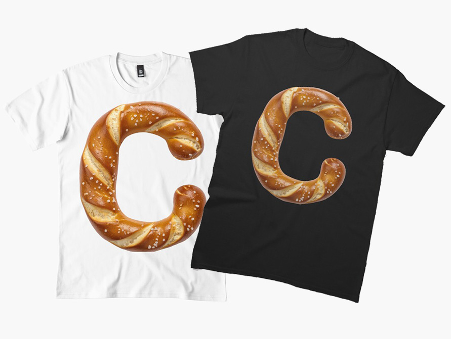 Pretzel letter t-shirts