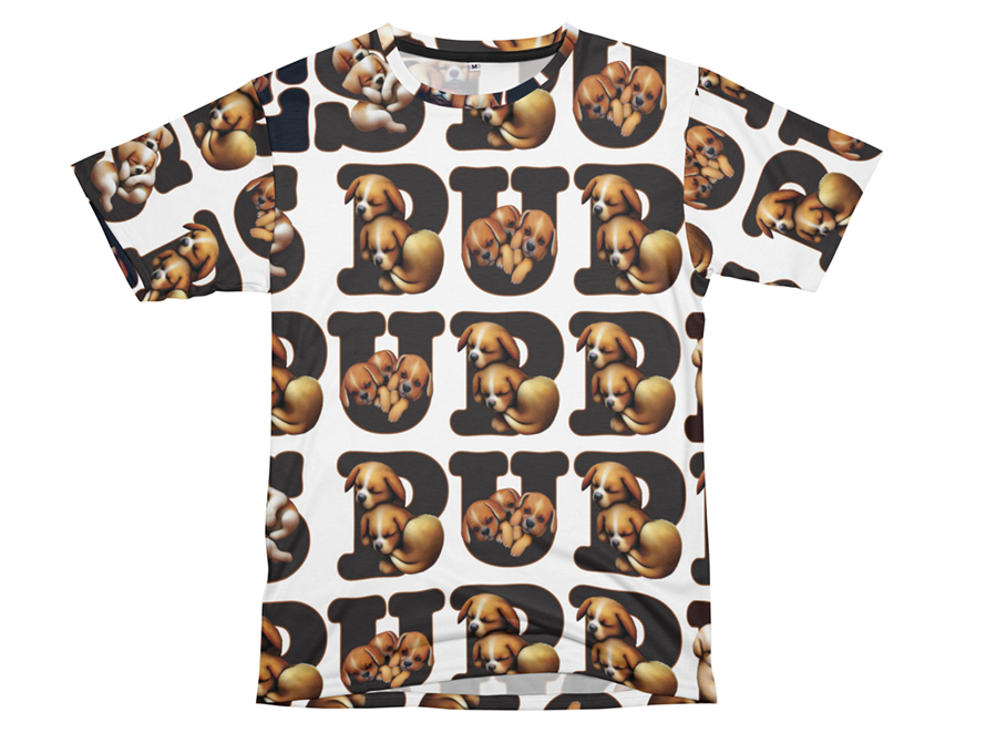 Puppies letter print t-shirt