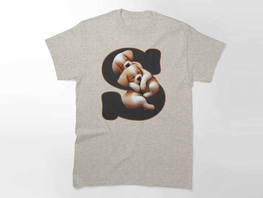 Puppies letter t-shirt