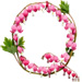 Letter Q in Bleeding Hearts type design