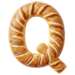 Letter Q in Bread type design