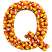 Candy Corn letter Q
