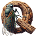 Cicada letter Q