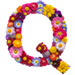 Letter Q in Summer Flowers type design