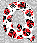 Ladybug type letter Q