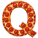 Pizza type letter Q
