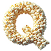 Popcorn type letter Q