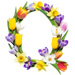 Letter Q in Spring Flowers type design