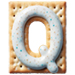 Letter Q in Pastry type design