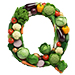 Veg type letter Q