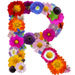Letter R in Summer Flowers type design