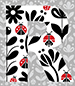 Ladybug type letter R