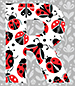 Ladybug type letter R